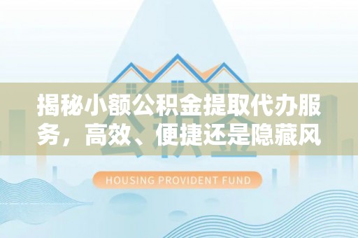 荷塘揭秘小额公积金提取代办服务，高效、便捷还是隐藏风险？
