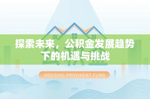 荷塘探索未来，公积金发展趋势下的机遇与挑战