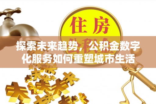 荷塘探索未来趋势，公积金数字化服务如何重塑城市生活