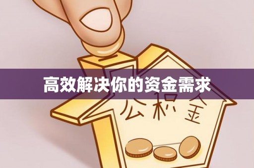 荷塘高效解决你的资金需求